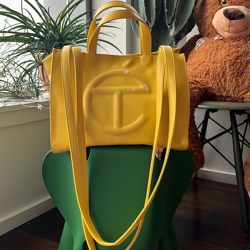 yellow telfar bag medium